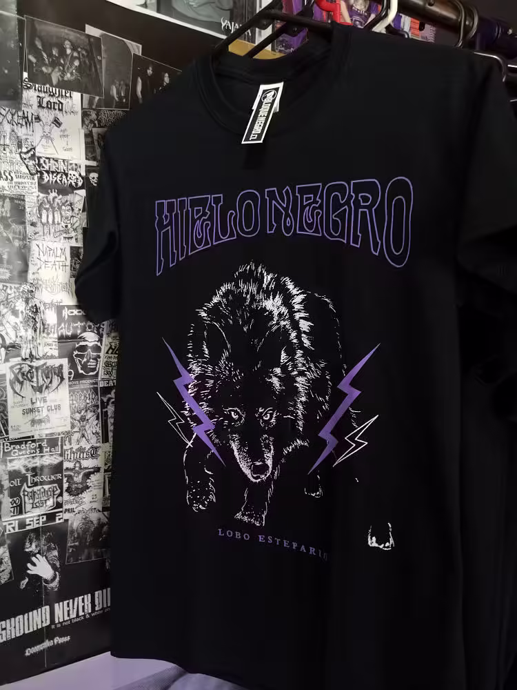 Polera HieloNegro Serigrafia Bloquenegro